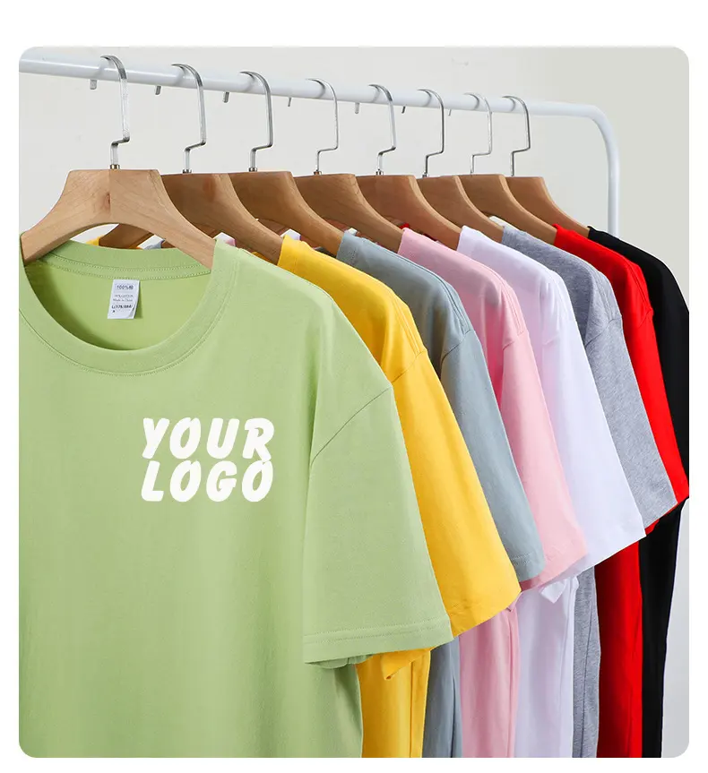 180g cotton Euro size T-shirt custom logo Large size short sleeve advertising shirt printing blank t-shirt with logo customize