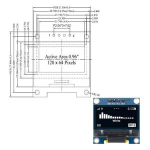 0,96 Zoll OLED SSD1306 Weiß/Blau/Gelb 128 X64 IIC I2C Serielles Anzeige modul 12864 LCD-Bildschirm platine Für Arduino