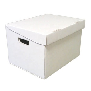 Caja de almacenamiento de archivos plegable de cartón corrugado con asa de tamaño personalizado al por mayor para mudanza - Product Image 5