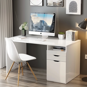 Escritorio sencillo con cajones para ordenador, mesa de dormitorio y oficina para dos, escritorio de estudio para estudiantes, tocador de maquillaje estilo INS