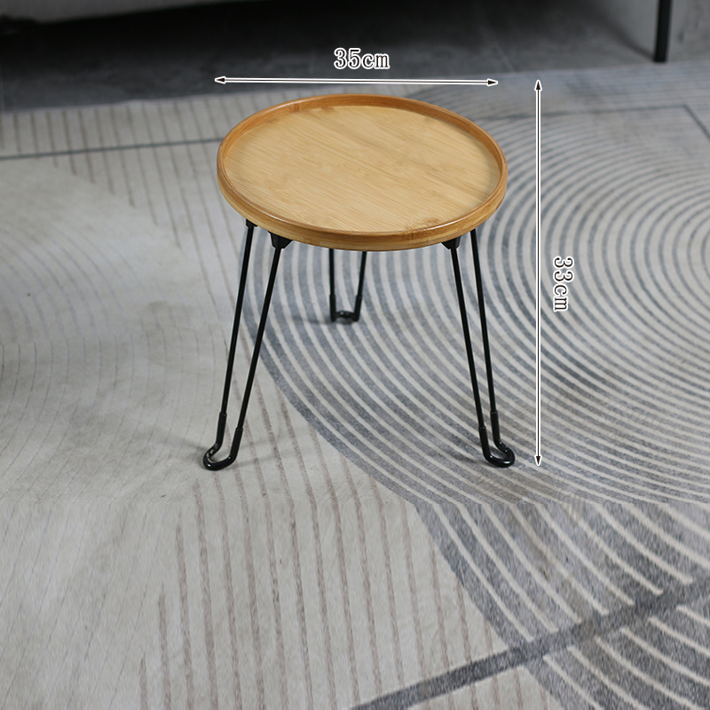 Natural color folding coffee table, 35cm long and 33cm high