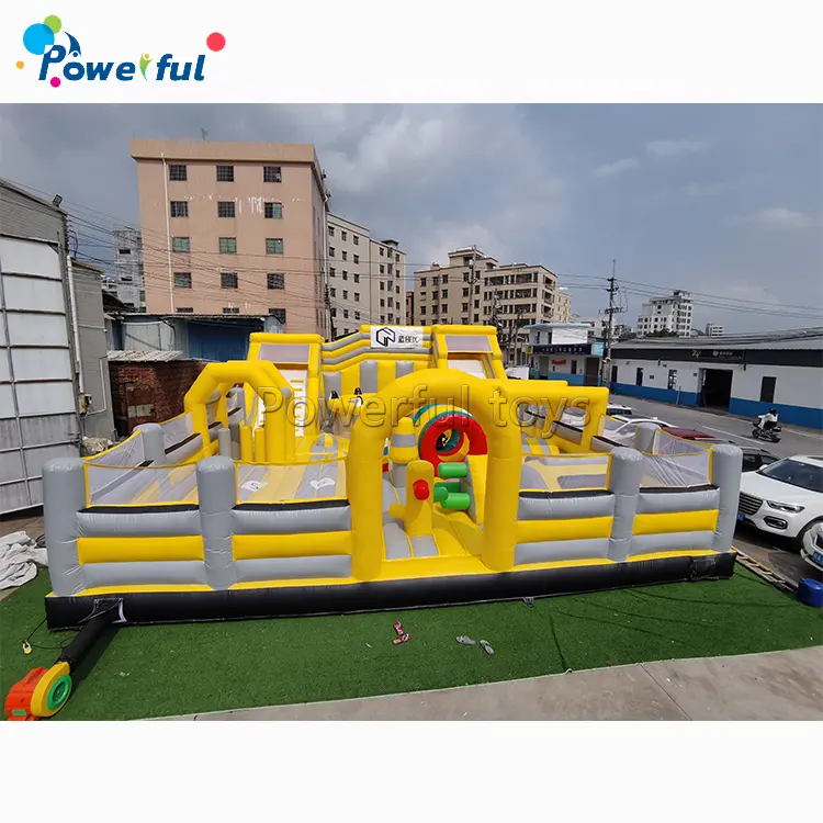 Parque de obstáculos inflable para interiores, parque de diversiones inflable de gran tamaño para interiores