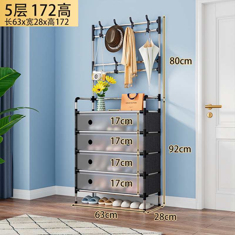 Estante para zapatos y sombreros de tela no tejida, 5 niveles, 63 cm - Nuevo modelo