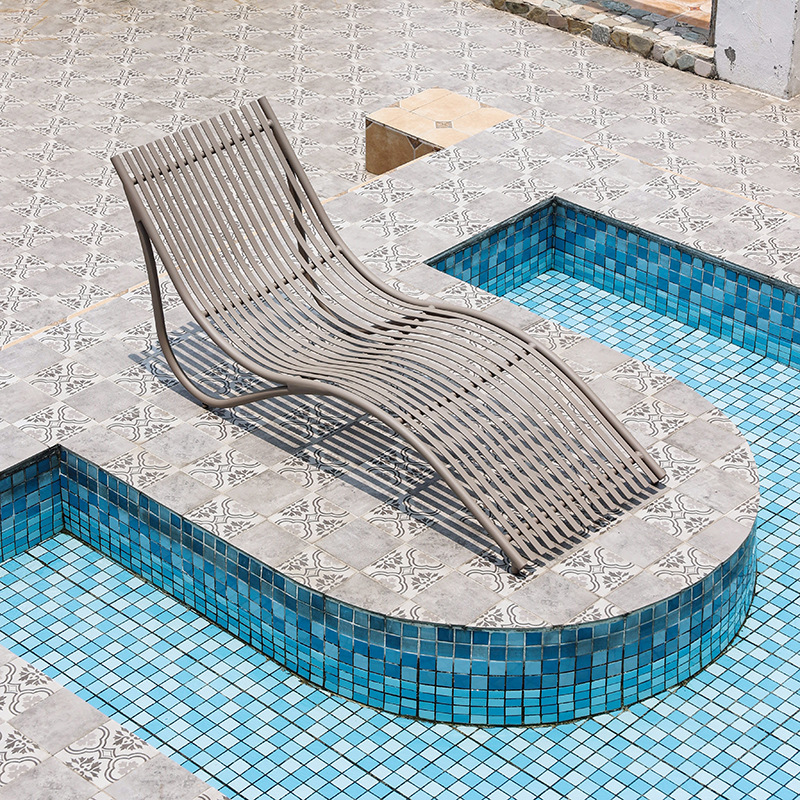 Champagne-colored reclining bed