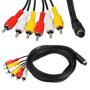Mini Din 9 pines macho a 6 RCA macho altavoz Audio Video Cable para receptor de Audio instrumento Musical - Product Image 4