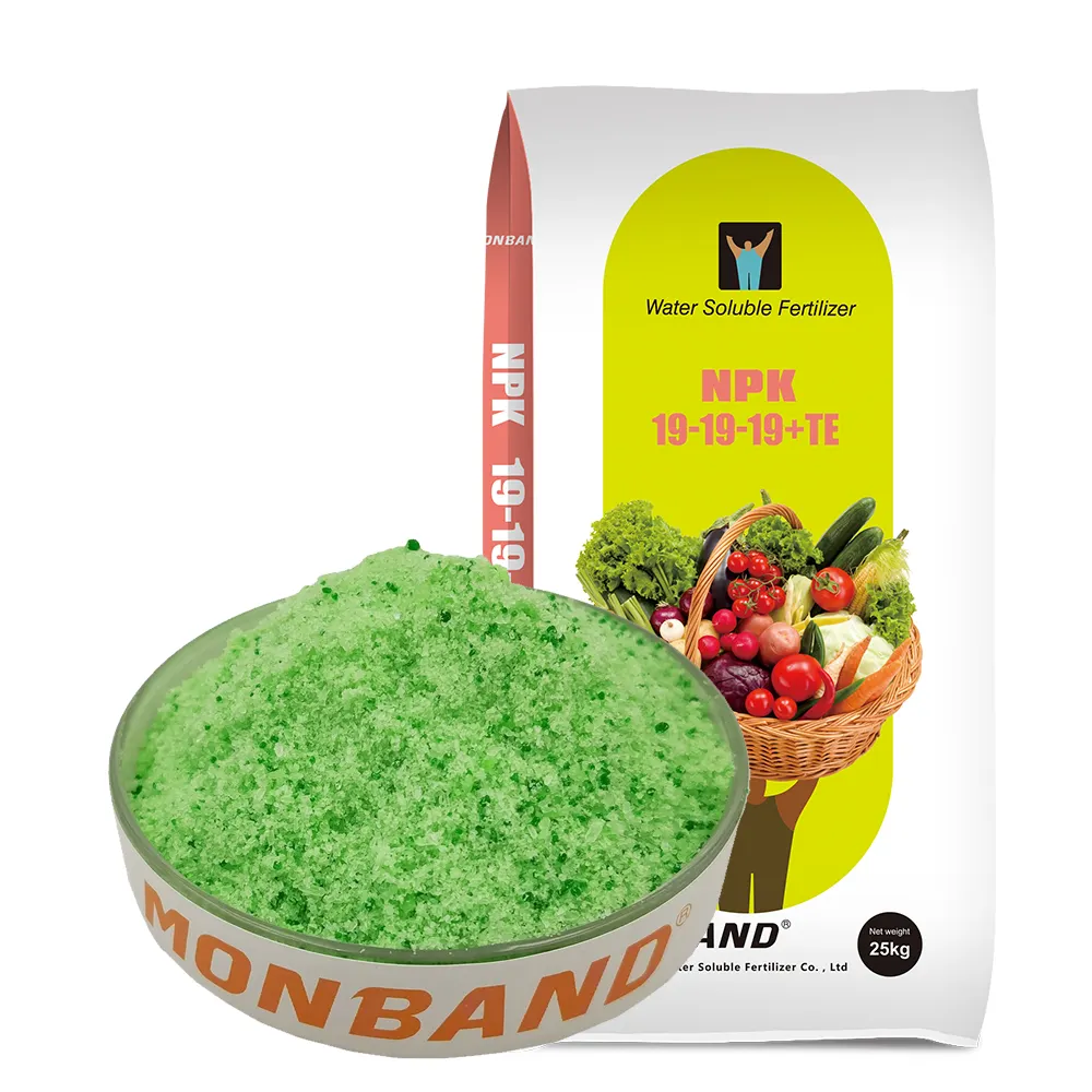 Monband 100% Solúvel Em Água Fertilizantes Compostos NPK 19-19-19 Equilíbrio Formulações de Adubos Várias Cores Personalizadas