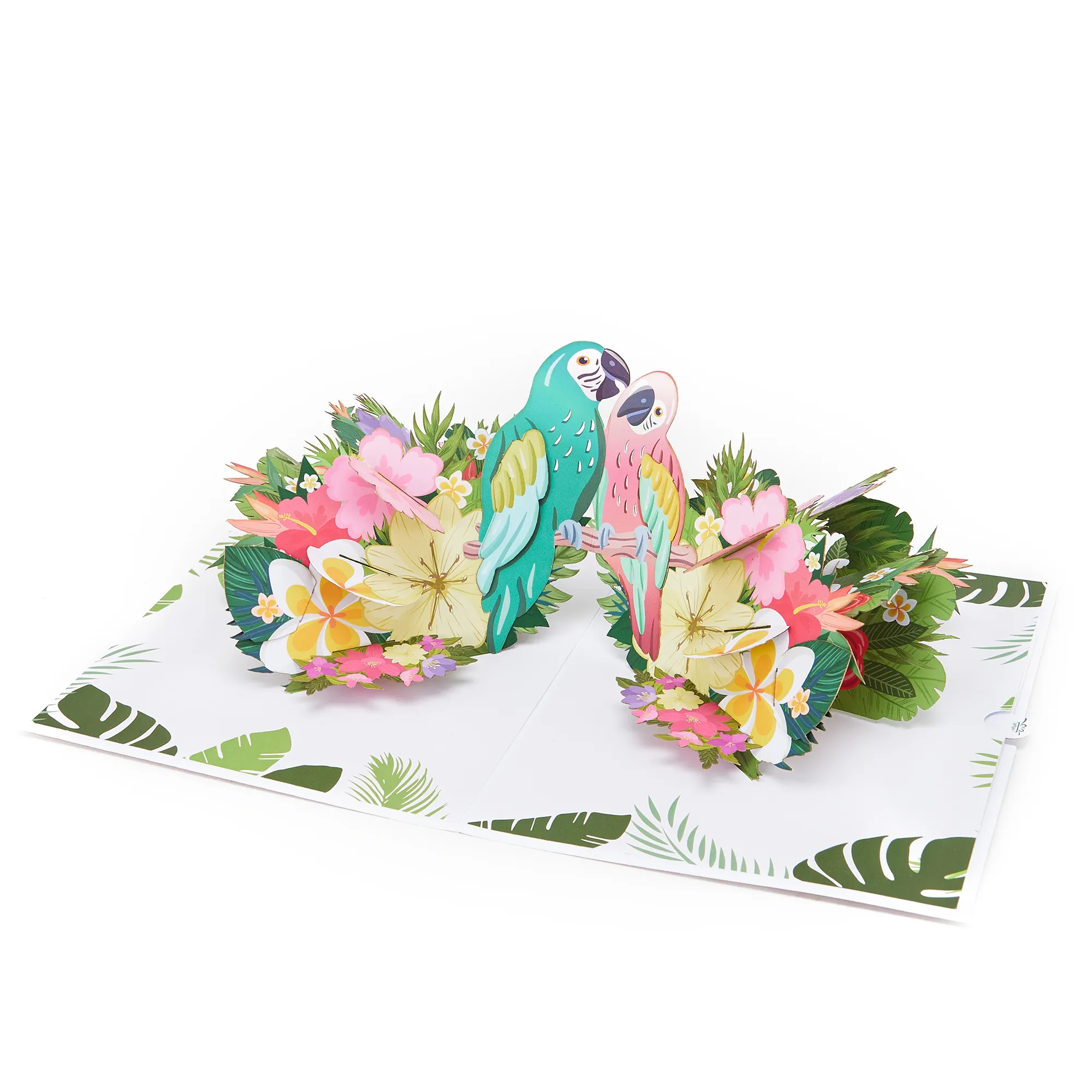 Hochwertige Papiers chnitt Love birds Blumen recyceln 3D-Karte Pop Up Floral Humming Birds Valentinstag Geschenk für Damen Männer Liebhaber LGBT