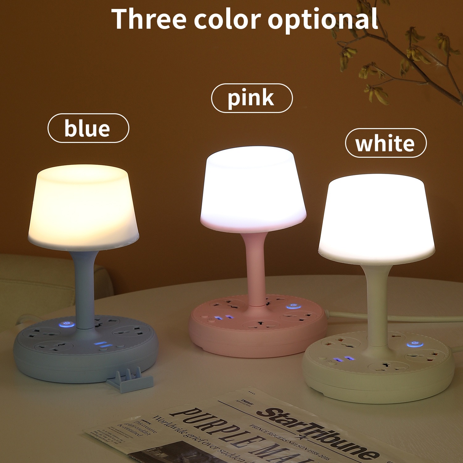 Lampe de table tasse d'eau