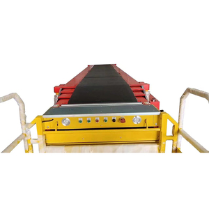 Cinta transportadora de descarga móvil con plataforma para hombre, transportadora extensible utilizada para muelles de carga