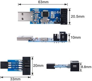 LC-01 51 AVR Programmer ISP USBASP Downloader USBISP Download Kabel 10 Pin Kabel USB ATMEGA8