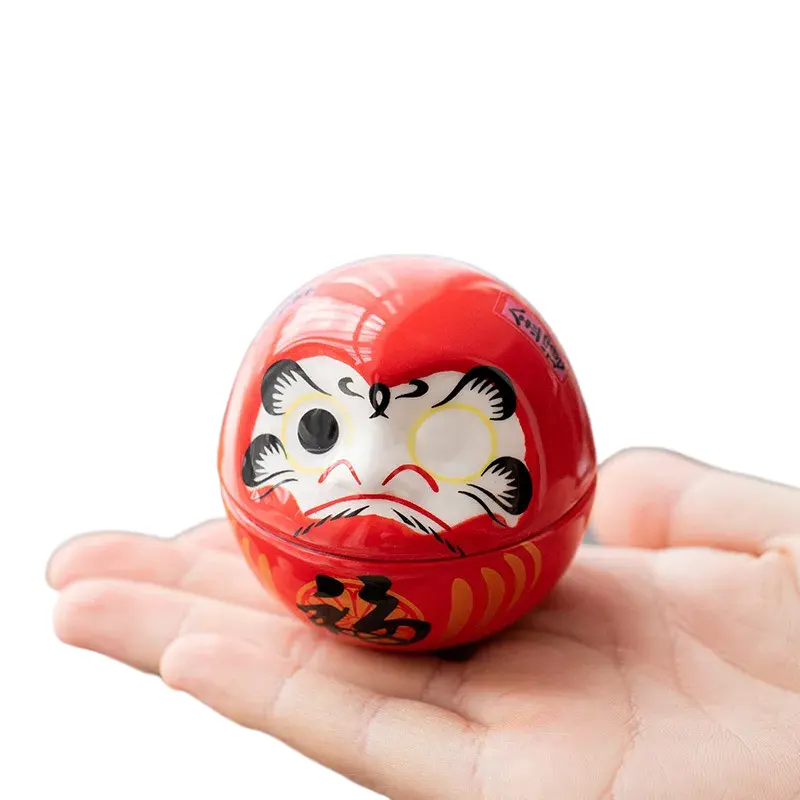 Abalorio zakka japonés de Dharma para el hogar, adornos japoneses de cerámica para gato, muñeca daruma, adornos de juguete