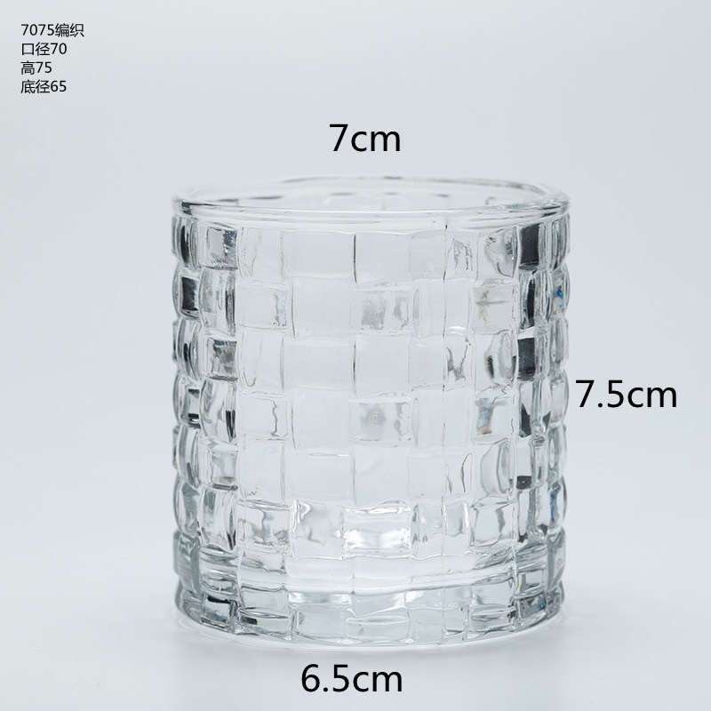 transparent glass candle cup fragrance cup bedroom candlestick candle holder