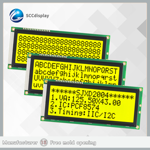 Módulos de visualización de caracteres LCD positivos amarillos STN, matriz de puntos 20X4, utilitario IIC/I2C, pantalla LCM industrial - Product Image 2