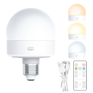 5W 4 in 1 uzaktan kumandalı anahtar kontrol Led 3m manyetik Pothook akıllı şarj edilebilir ampul E26 E27 ev dekor ışık aydınlatma armatürleri için - Product Image 1