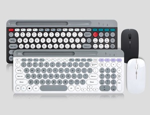Teclado inalámbrico y ratón Combo Teclado de membrana Juego de ratón de teclado recargable de 3 canales para PC - Product Image 2
