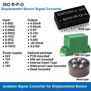 Aplicación de control industrial Módulo de acondicionador de señal de transmisor aislado de montaje en riel DIN con salida de 0-5V/0-10V/4-20mA - Product Image 3