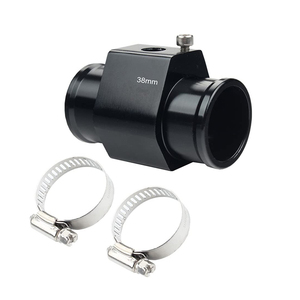 อะแดปเตอร์เซ็นเซอร์วัดอุณหภูมิน้ำหม้อน้ำแบบท่อขนาด 38 มม. สำหรับรถแข่ง พร้อมข้อต่อและแคลมป์ - Product Image 2