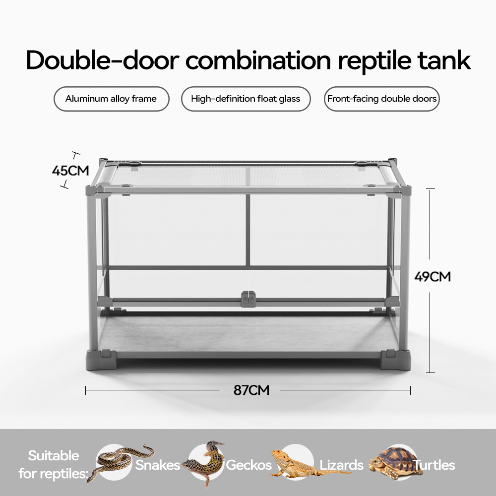 Double Door Metallic Silver - 87*45*49