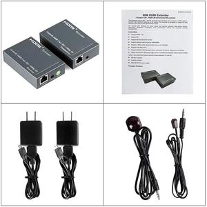 Extensor HDMI a 60m 196ft sobre un solo UTP CAT5e/6 LAN RJ45 compatible con 1080P 3D con transmisor y receptor HDMI Loopout - Product Image 6