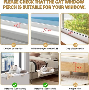 Büyük kalite çok Site kullanımı kurulumu kolay pencere kedi pencere pervazına levrek için kedi levrek - Product Image 5