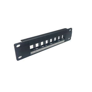 Linkwylan Panel de conexión de 8 puertos 203mm 1U Caja de cableado de red doméstica de montaje en rack RJ45 RJ12 Módulos trapezoidales Panel de conexión vacío en blanco - Product Image 3