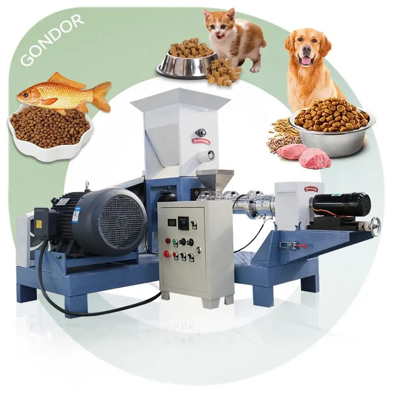 Molino pequeño seco gato Animal precio Pellet flotador pescado perro hacer extrusora comida para mascotas máquina de procesamiento de alimentación para