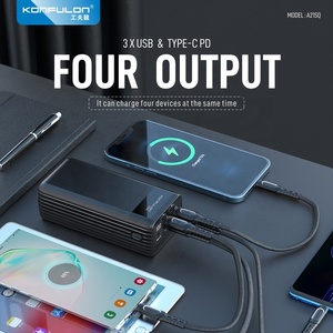 Konfulon-Banco de energía de carga rápida, producto en oferta, 40000Mah, alta capacidad, 4 salidas y 2 entradas con pantalla Digital, powerbank - Product Image 4
