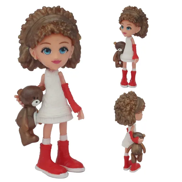Action figures personalizzate in PVC mini figurine di bambole per ragazze cartoon action figure