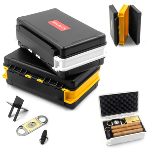 2025 <strong>New</strong> Design Cigar Travel <strong>Humidor</strong> Portable Double Layer Cigar Case Plastic Cigar <strong>Humidor</strong> for Sale