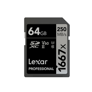 Authentic Hot Sale Lexar 1667X SD Card 64GB 128GB 256GB <strong>Memory</strong> Card SDXC UHS-II U3 3D <strong>Flash</strong> Card Max 250MB/s for 4K Video Camera - Product Image 1