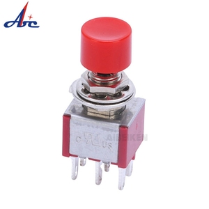 6mm 2A 250V DPDT DPDT 6 Pin molla di ritorno ON-(ON) interruttore a pulsante con interruttore a levetta momentanea di Reset colorato - Product Image 1