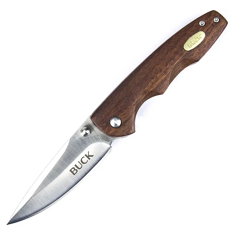 Nuovo arriva mini coltello da campo pieghevole ad alta durezza per esterni con manico in legno