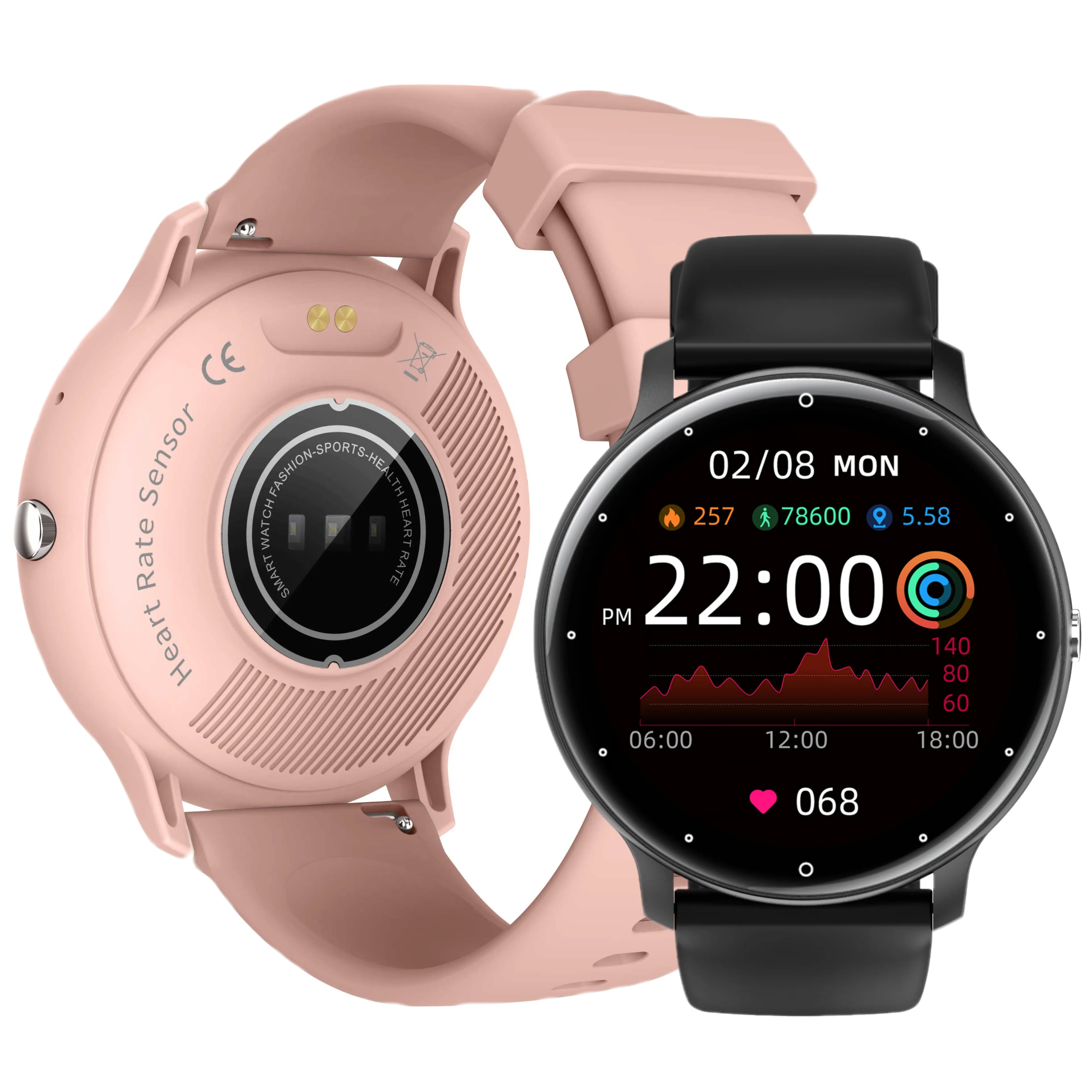 Smart Watch per uomo donna Fitness Tracker con frequenza cardiaca pressione sanguigna Monitor Ios & Android compatibilità
