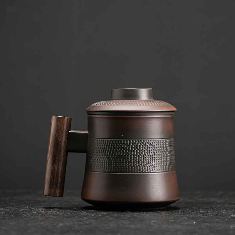 Hongfu purple pottery water cup