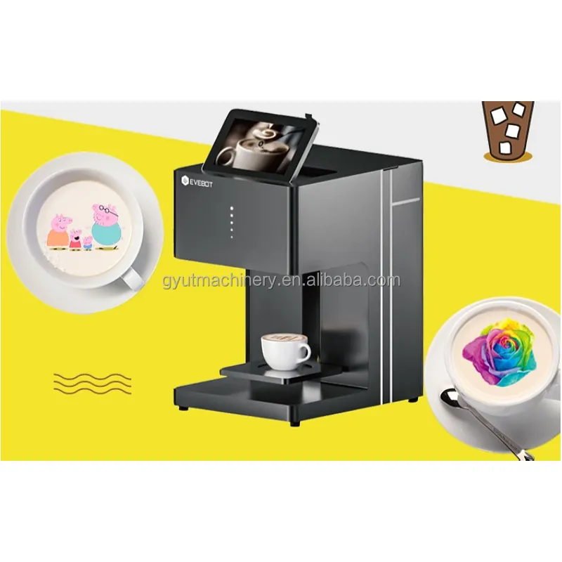 PLC ile taşınabilir latte sanat yazıcı selfie kahve yazıcı makinesi