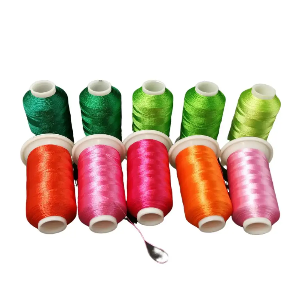 Polyester Royal Embroidery Machine Thread 1000M Brother 63ColorためHome Machine And Commercial Machine