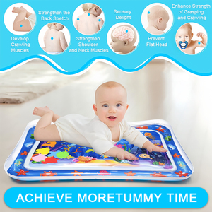 Joyee matras waktu perut PVC desain baru kustom matras air bayi mainan anak matras bermain air tiup - Product Image 2