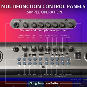 CQA karaoke makinesi DJ-şarkı sözleri ekran ile 1405 ekran hoparlör, android 12 sistemi ile wifi akıllı hoparlör dokunmatik ekran - Product Image 4