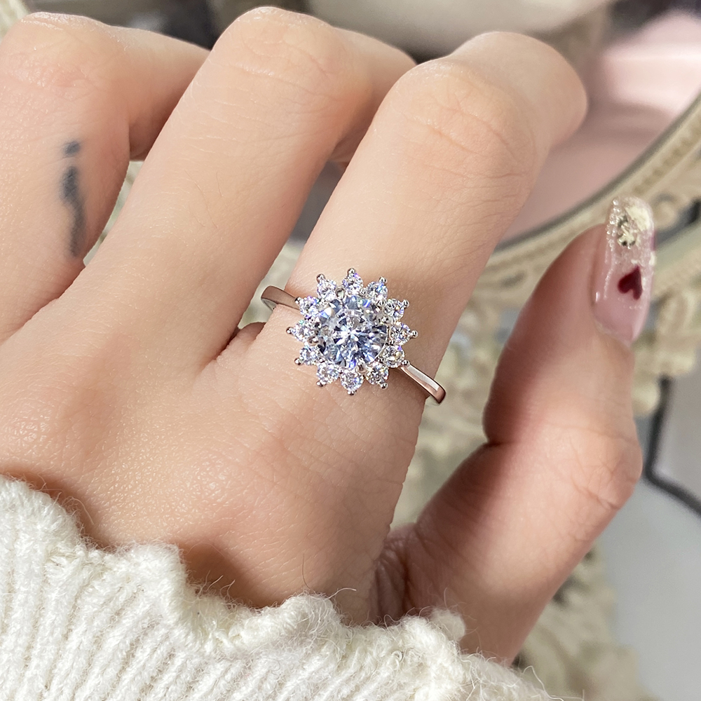 Plaqué rhodium pierre blanche