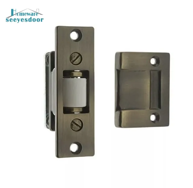 Seeyesdoor vendita calda del metallo entry door roller cattura maniglia in acciaio set di blocco push open fermo