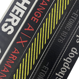 定制标志可调提花丝带条纹编织肩带耐用织带尼龙提花肩带织带 - Product Image 2