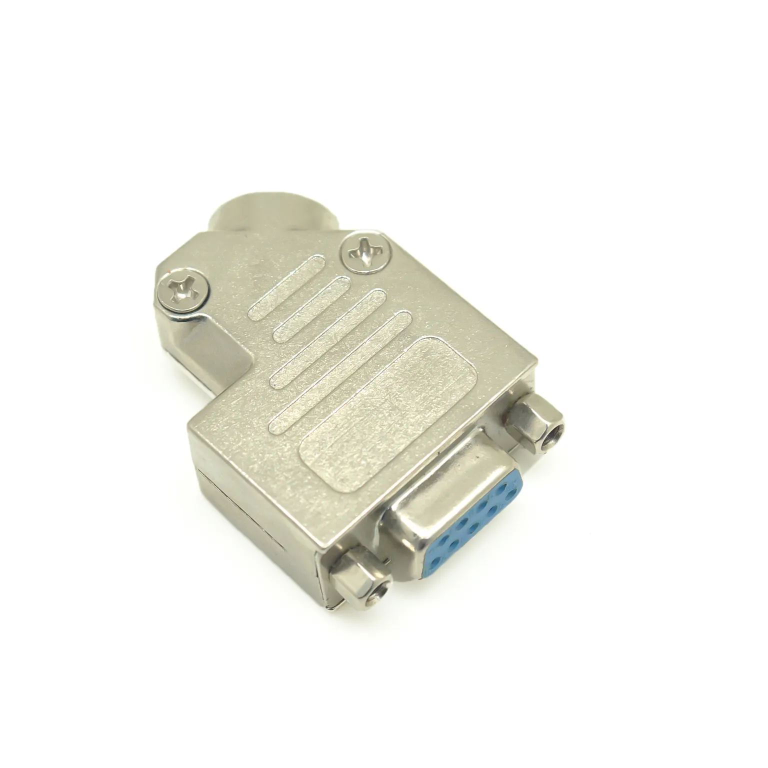 High Current Front Fastened D-sub 9pin metal hood 45degree Female/male Tv Grid Parabolic Gps Antenna Connector