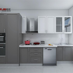 I Shaped Modular Rta New Product Custom Kitchen Cabine Matte White