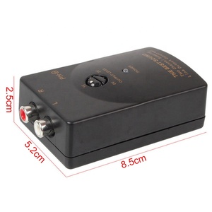 Altavoz RCA de 50W y 1A para coche, Adaptador convertidor de salida de alto a bajo nivel, reajuste, caja electrónica de efectos de graves