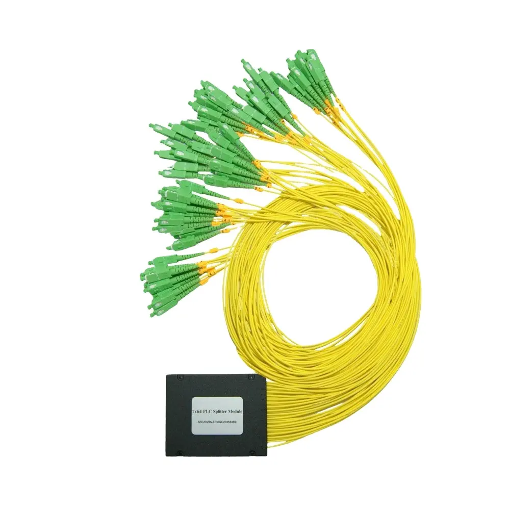 Divisor de acoplador óptico PLC 1*128/GPON, FTTH fibra óptica 1x128 divisor de PLC 1*128 divisor de fibra óptica