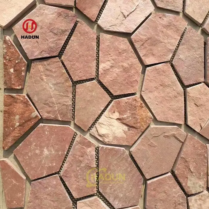 Red sandstone slate outdoor flagstones paving stone floor tiles for outside