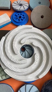PMS 8 inç 200mm <span class=keywords><strong>PC</strong></span> elmas reçine Turbo granit parlatma disk tutkunu taş beton zemin Terrazo parlatma pedleri için parlatma pedi