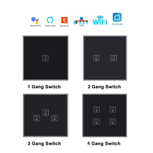 Duvar anahtarı 1/2/3/4 Gang kablosuz uzaktan cam dokunmatik ekran Tuya Zigbee Wifi akıllı yaşam ev ışık anahtarı App ses kontrolü ile - Product Image 4