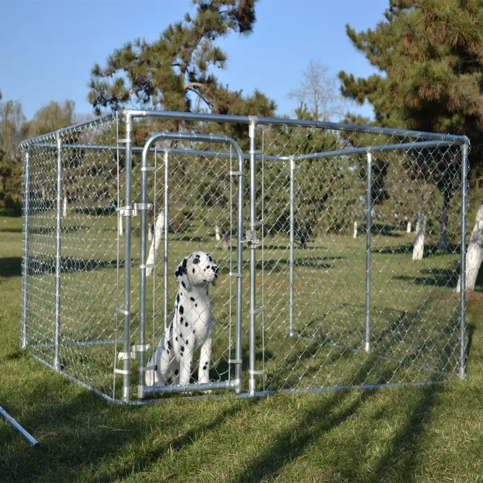 Satılık yüksek kaliteli bahçe metal tel örgü köpek run kafesleri