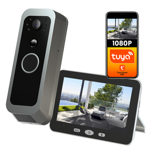 Tuya Smart 1080P campanello telecamere con 5 "campanello a distanza citofono Wireless Monitor 3000 + batteria 5000Mah - Product Image 1